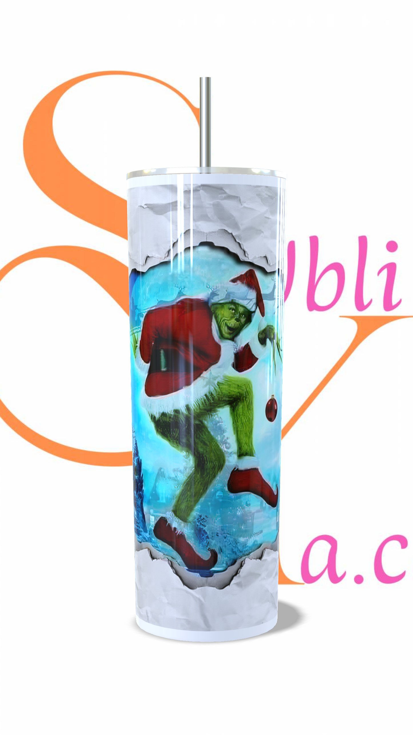 Tumbler térmico de 600ml El Grinch