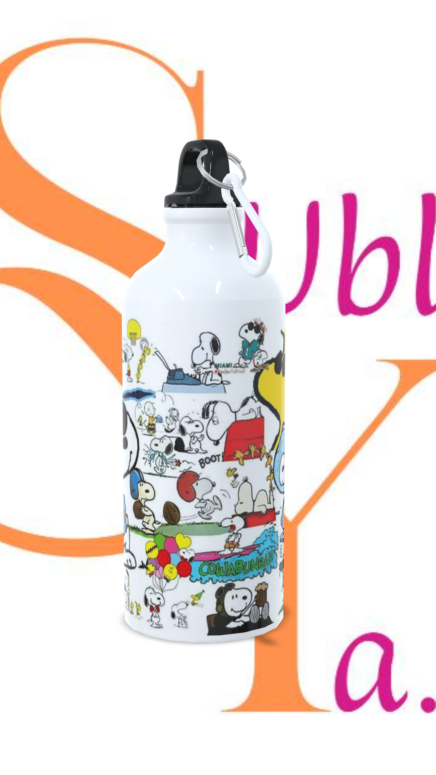 Botella BS de Aluminio 600 ml Temática Snoopy