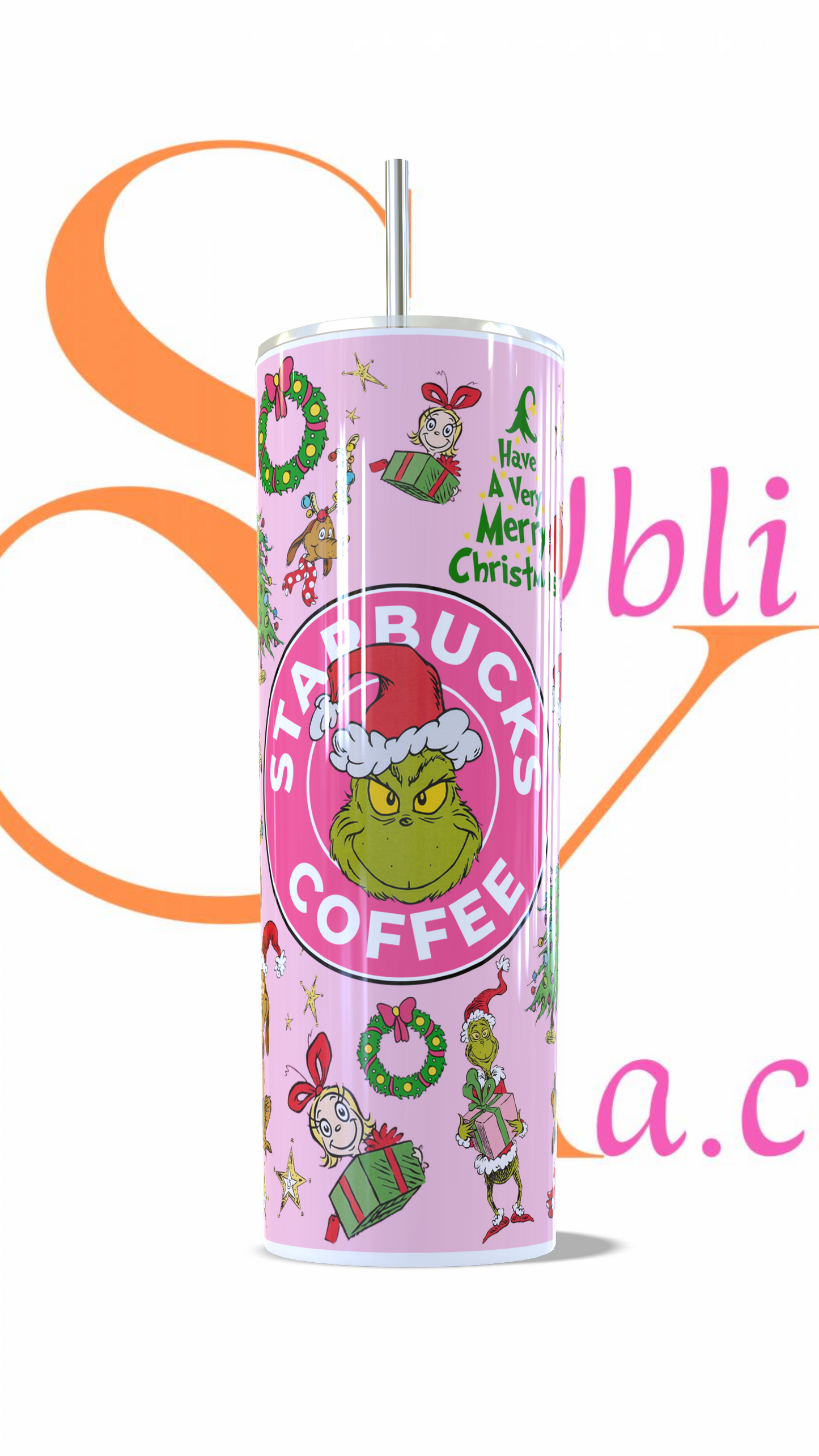 Vaso térmico de 600ml Diseño Grinch