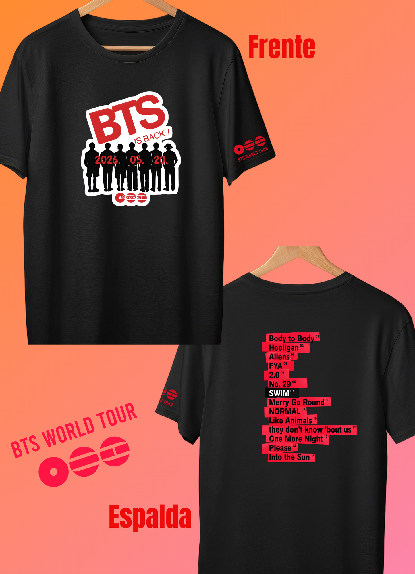 POLERA BTS WORLD TOUR | ARIRANG