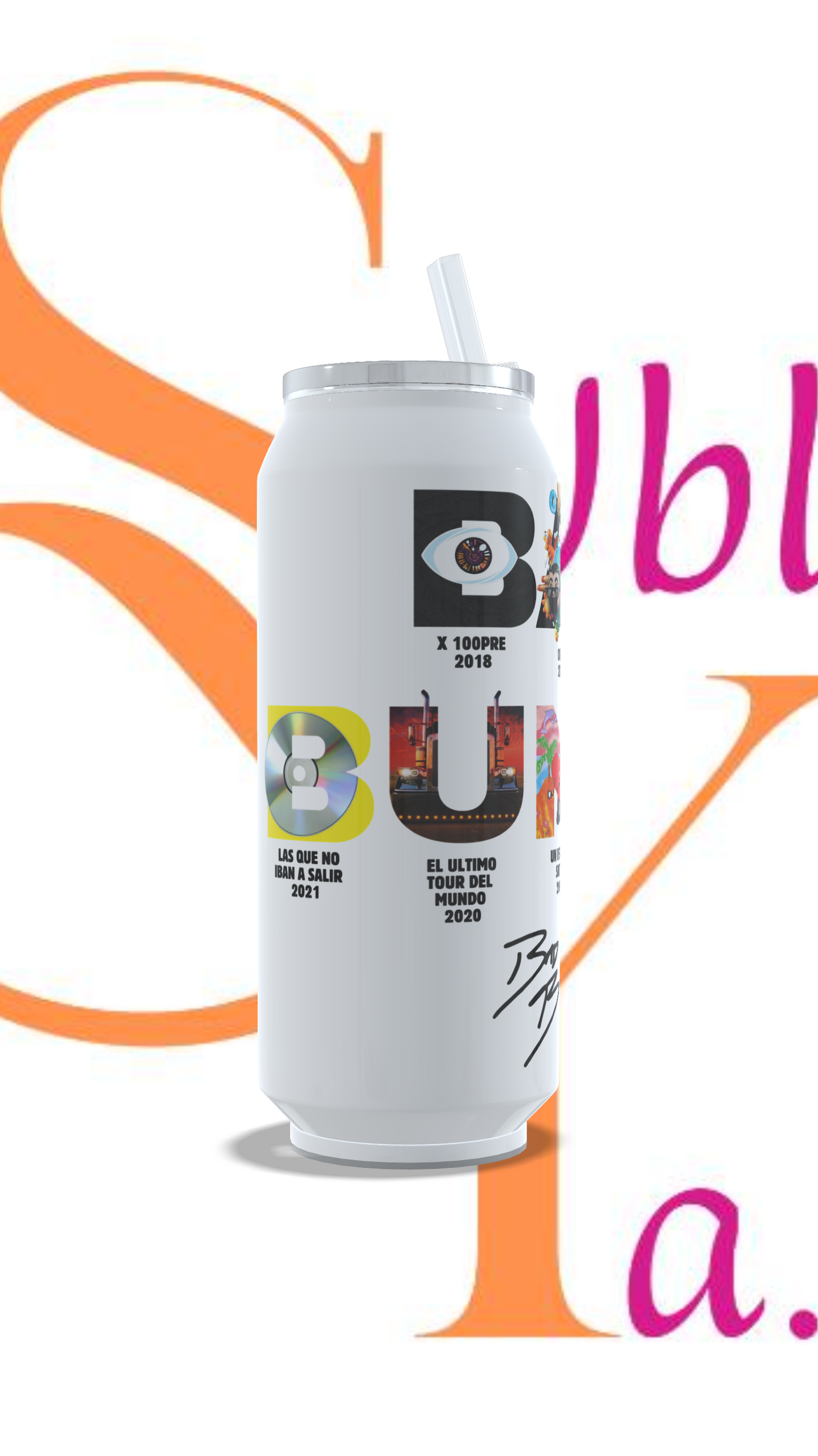 Vaso térmico de 470ml Temática Bad Bunny