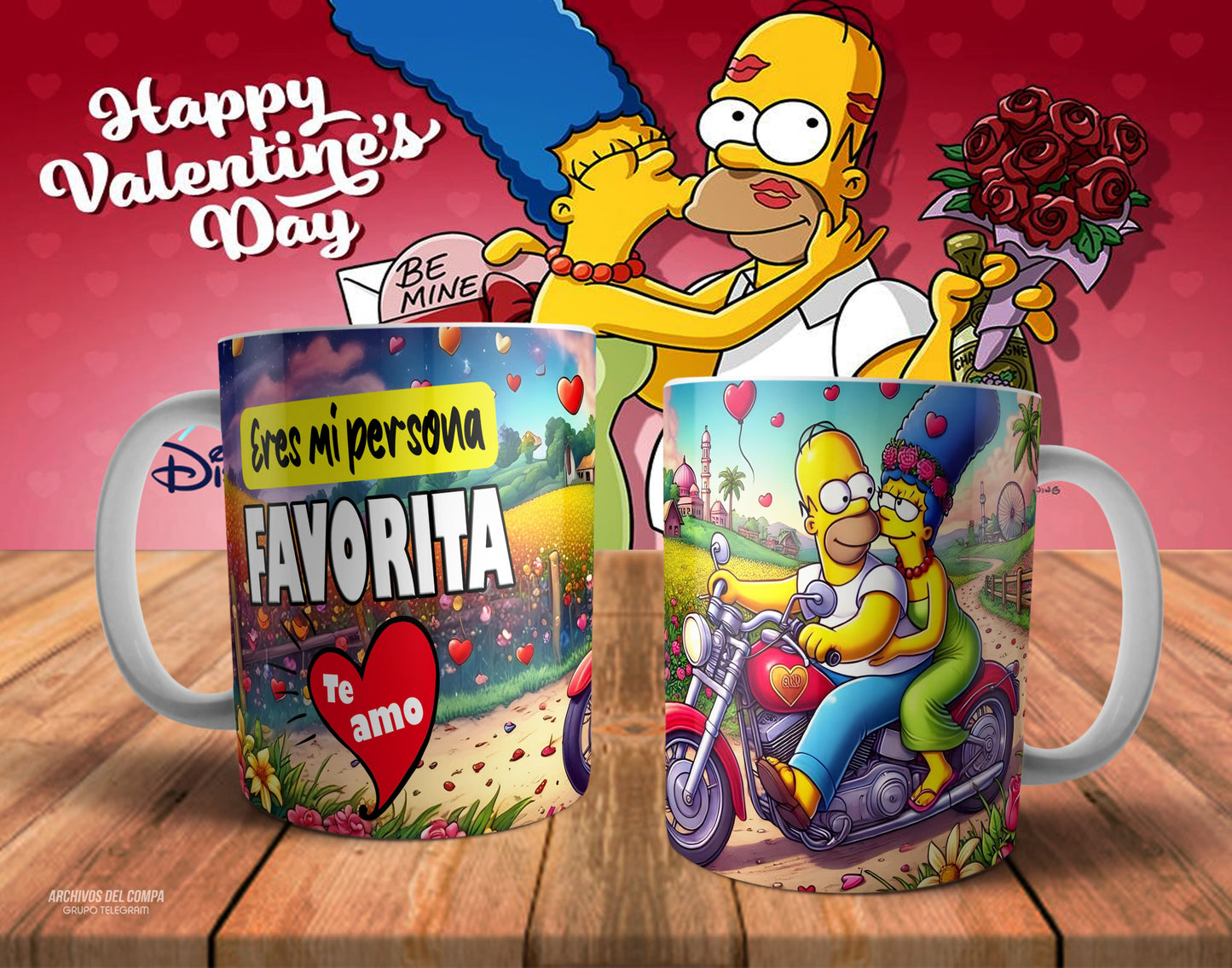 Tazas amor los Simpson