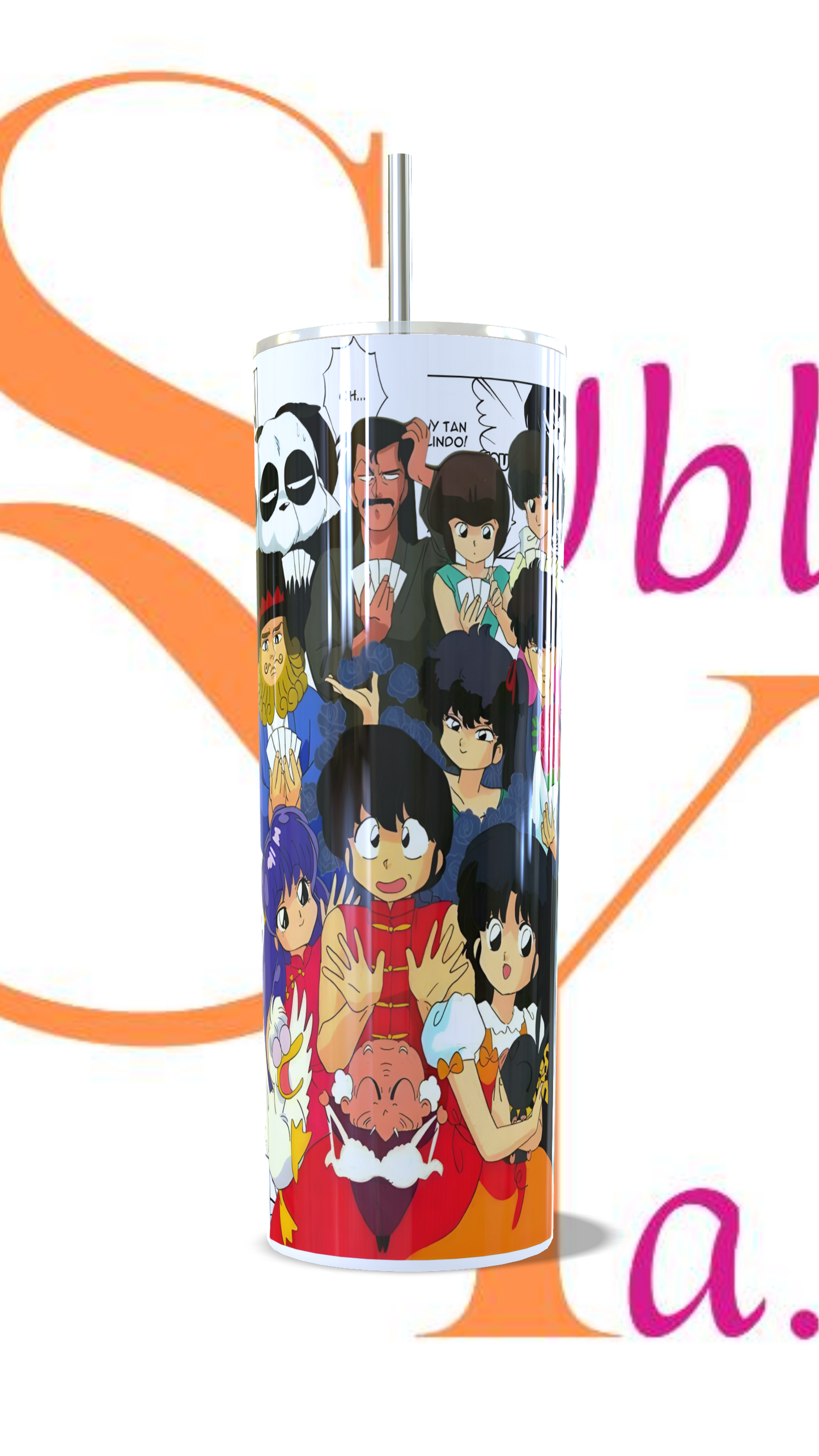 Vaso térmico de 600ml Temática Ranma1/2