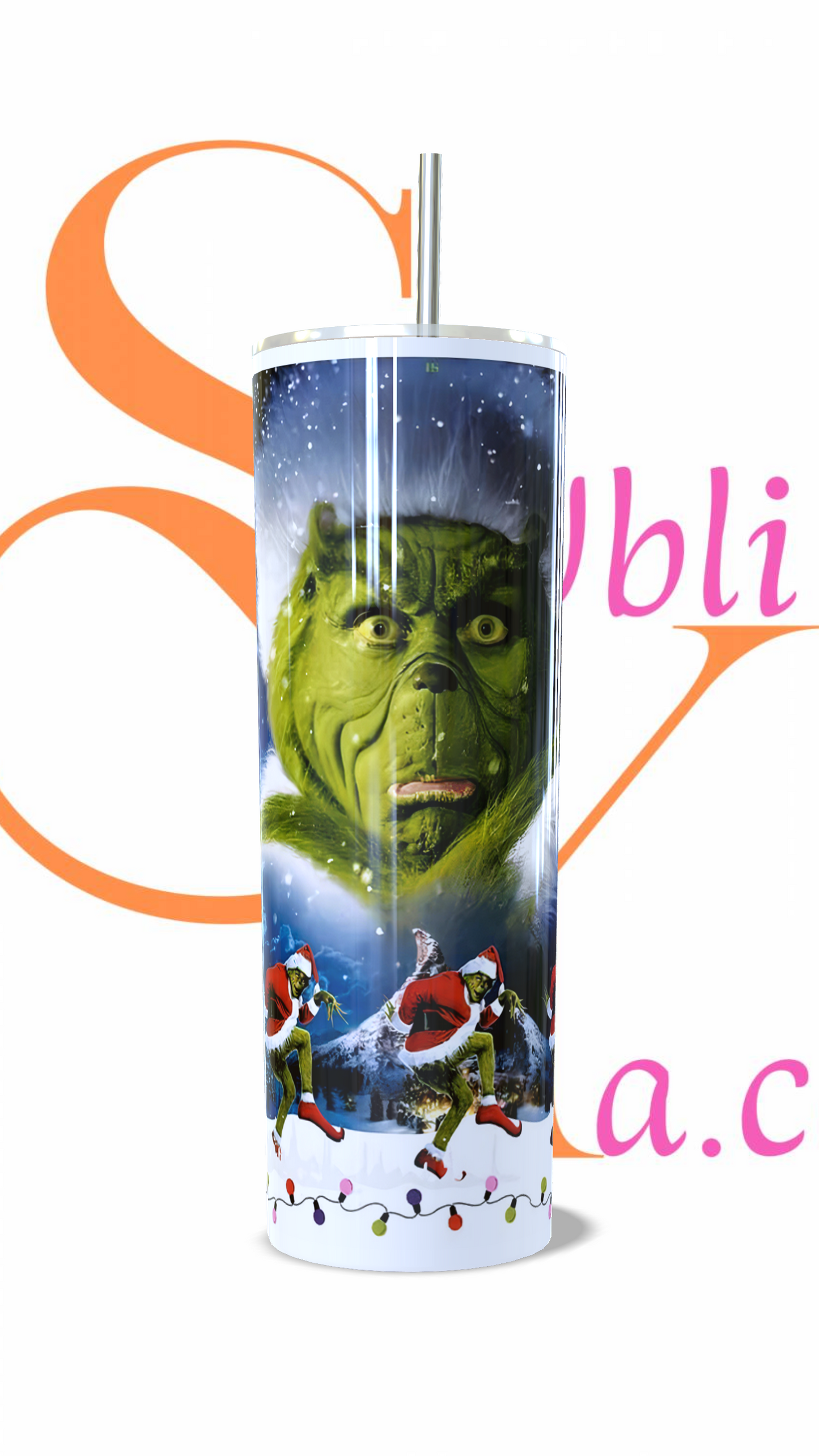 Vaso térmico de 600ml Diseño Grinch