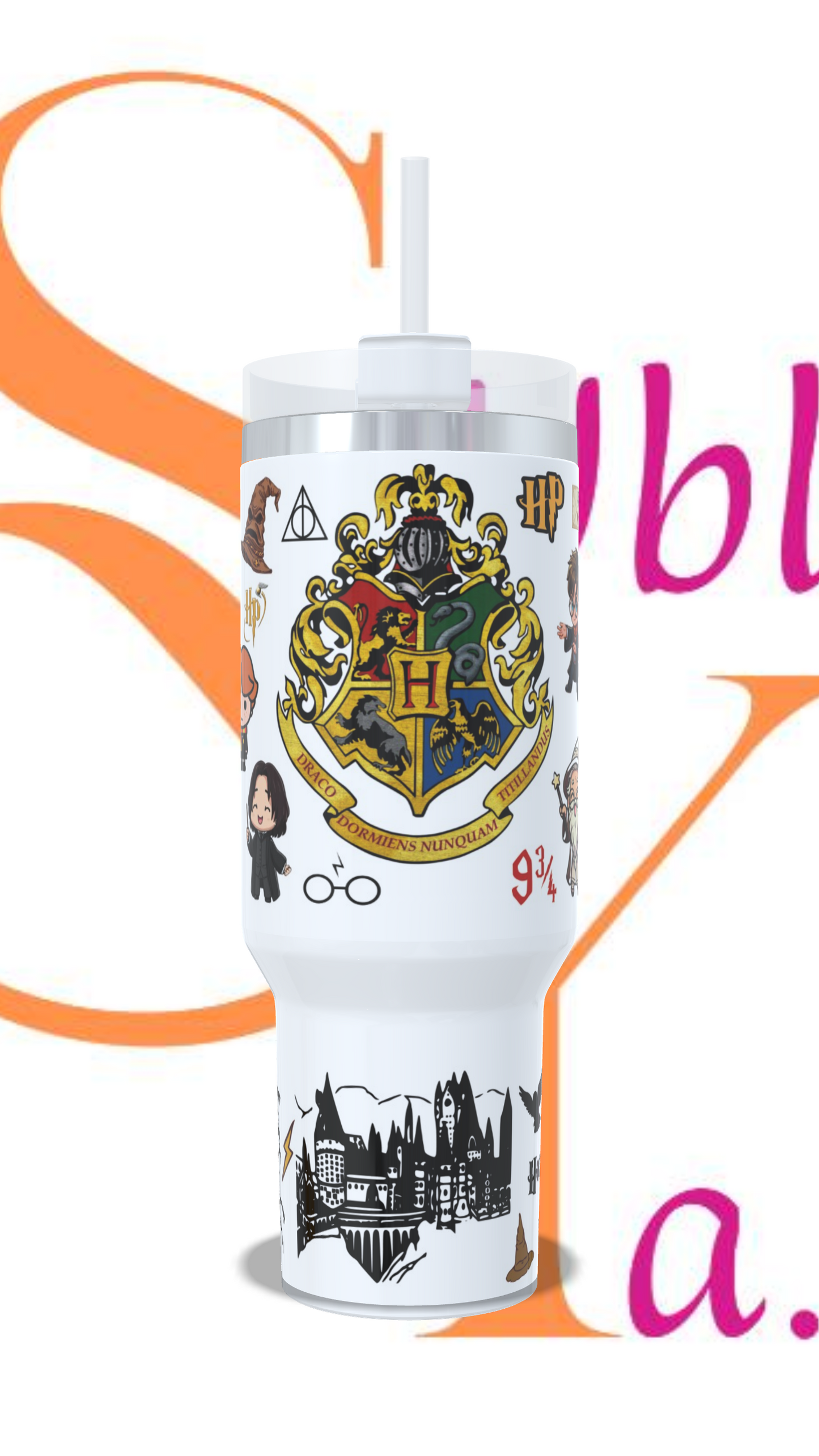 Vaso térmico de 40oz tipo Stanley (1.2litros) Harry Potter