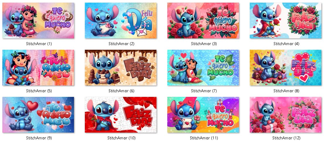 Archivo digital Stitch amor diseño para tazas